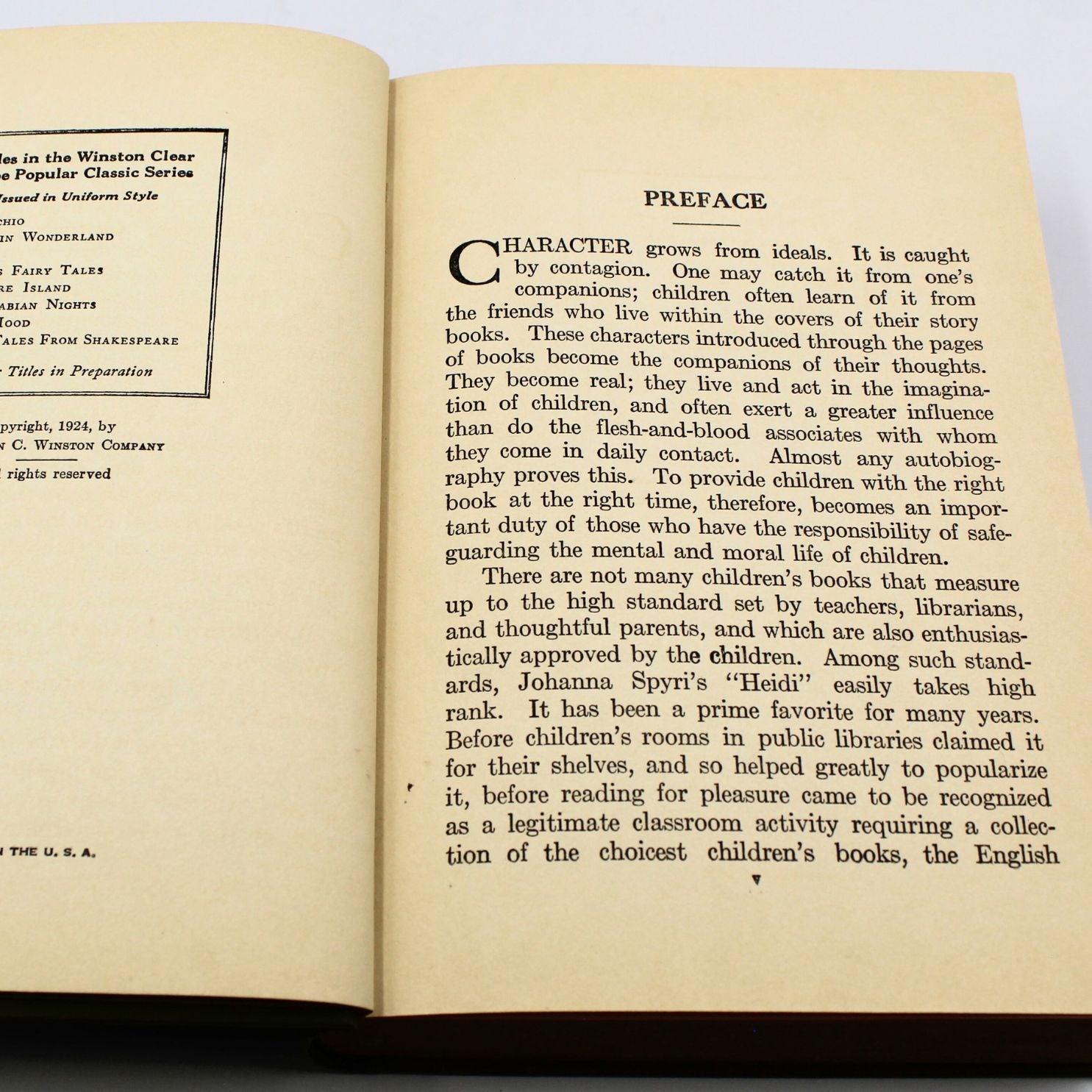 Heidi by Johanna Spyri, Edited by Adeline B. Zachert, Illustrated by Clara M. Burd, 1924 - The Great Republic