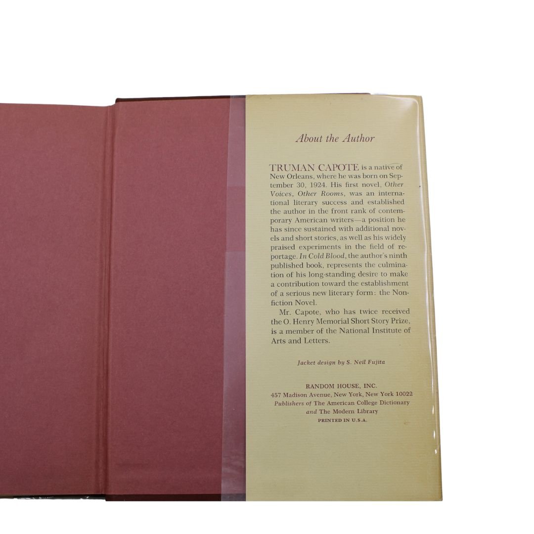In Cold Blood by Truman Capote, First Trade Edition, First Printing, i