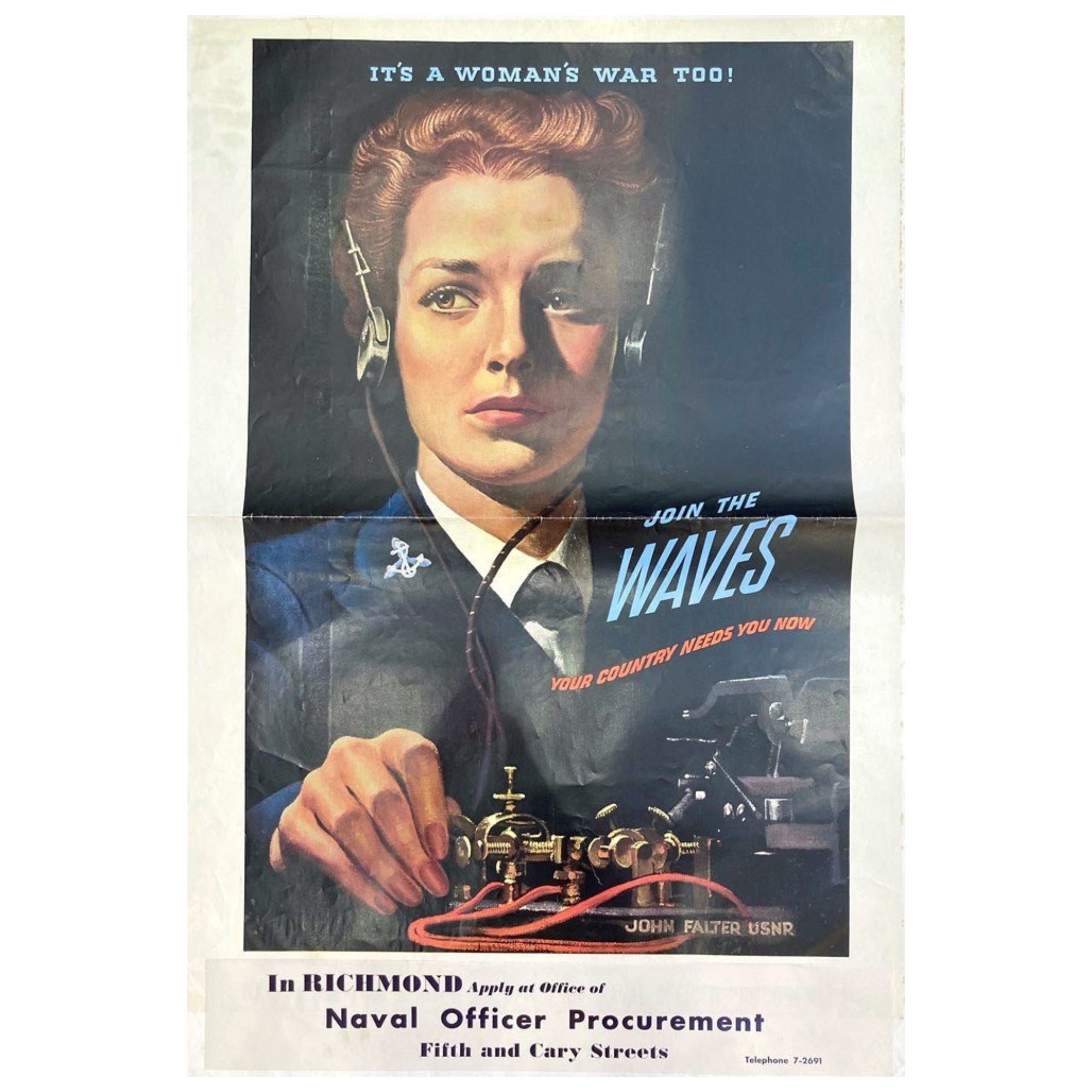 It's A Woman's War Too! Join the WAVES, Your Country Needs You Now