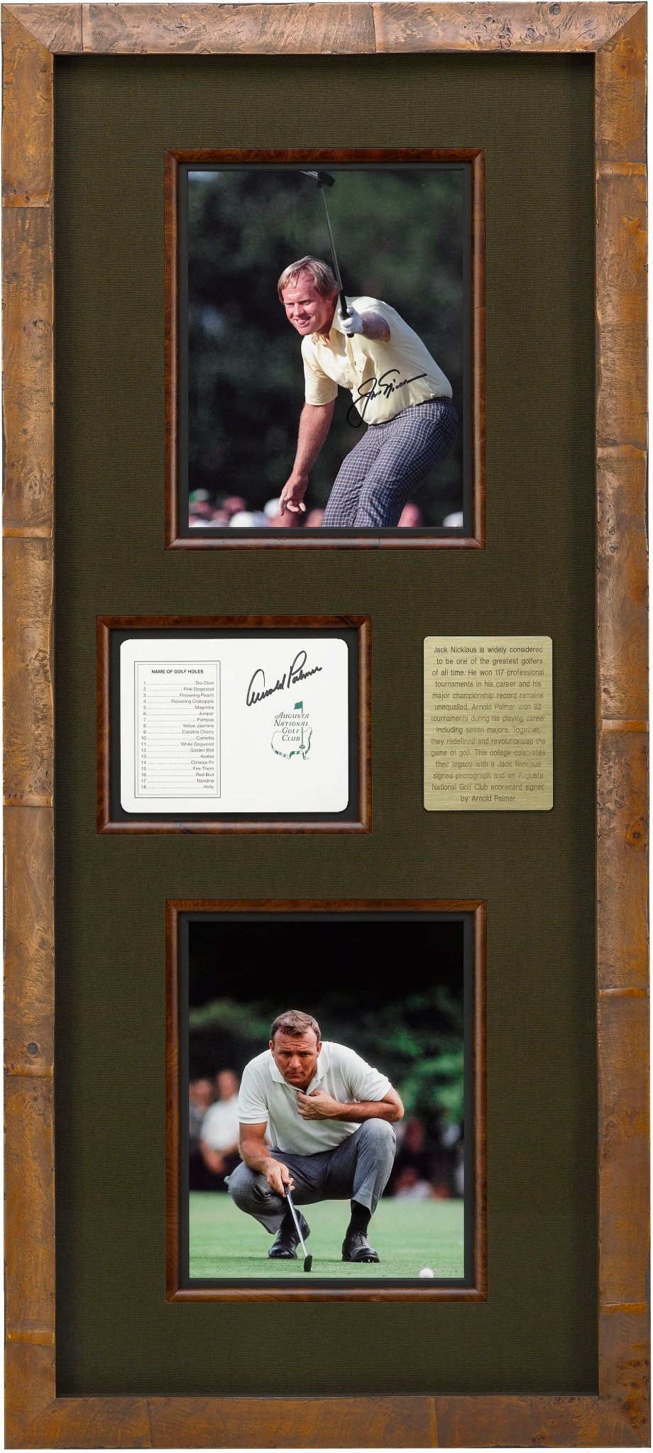 Jack Nicklaus and Arnold Palmer Signed Collage - The Great Republic