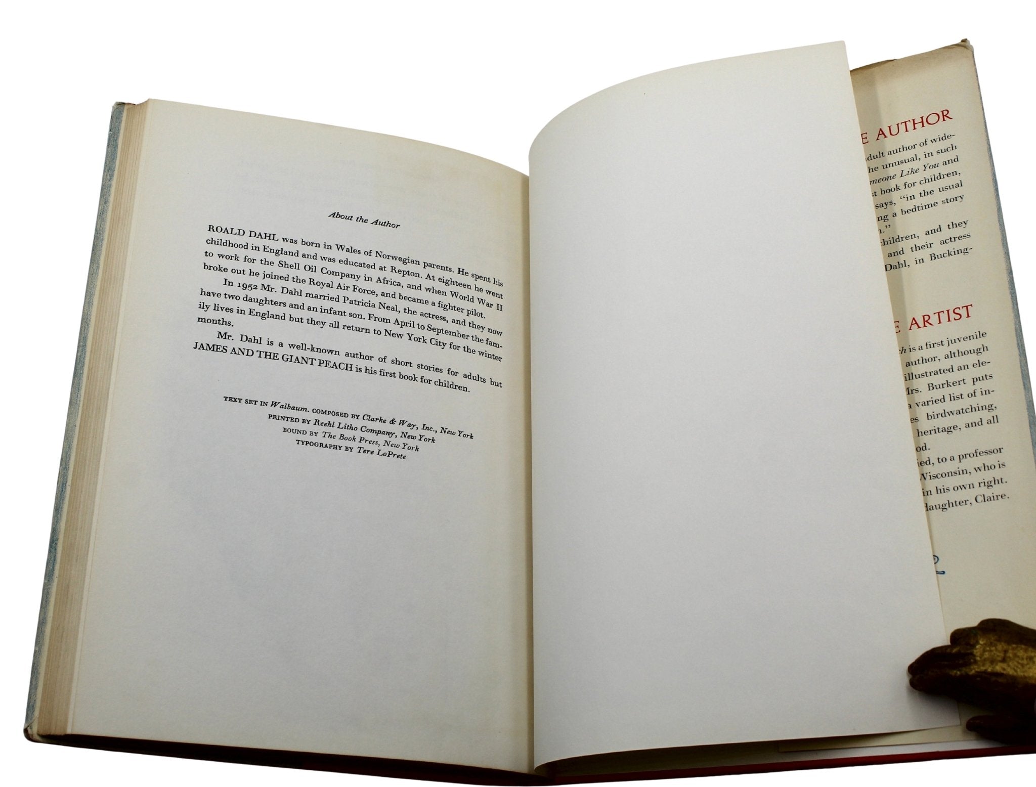 James and the Giant Peach by Roald Dahl, Illustrated by Nancy Ekholm Burkert, First Edition, Second Printing, 1961 - The Great Republic