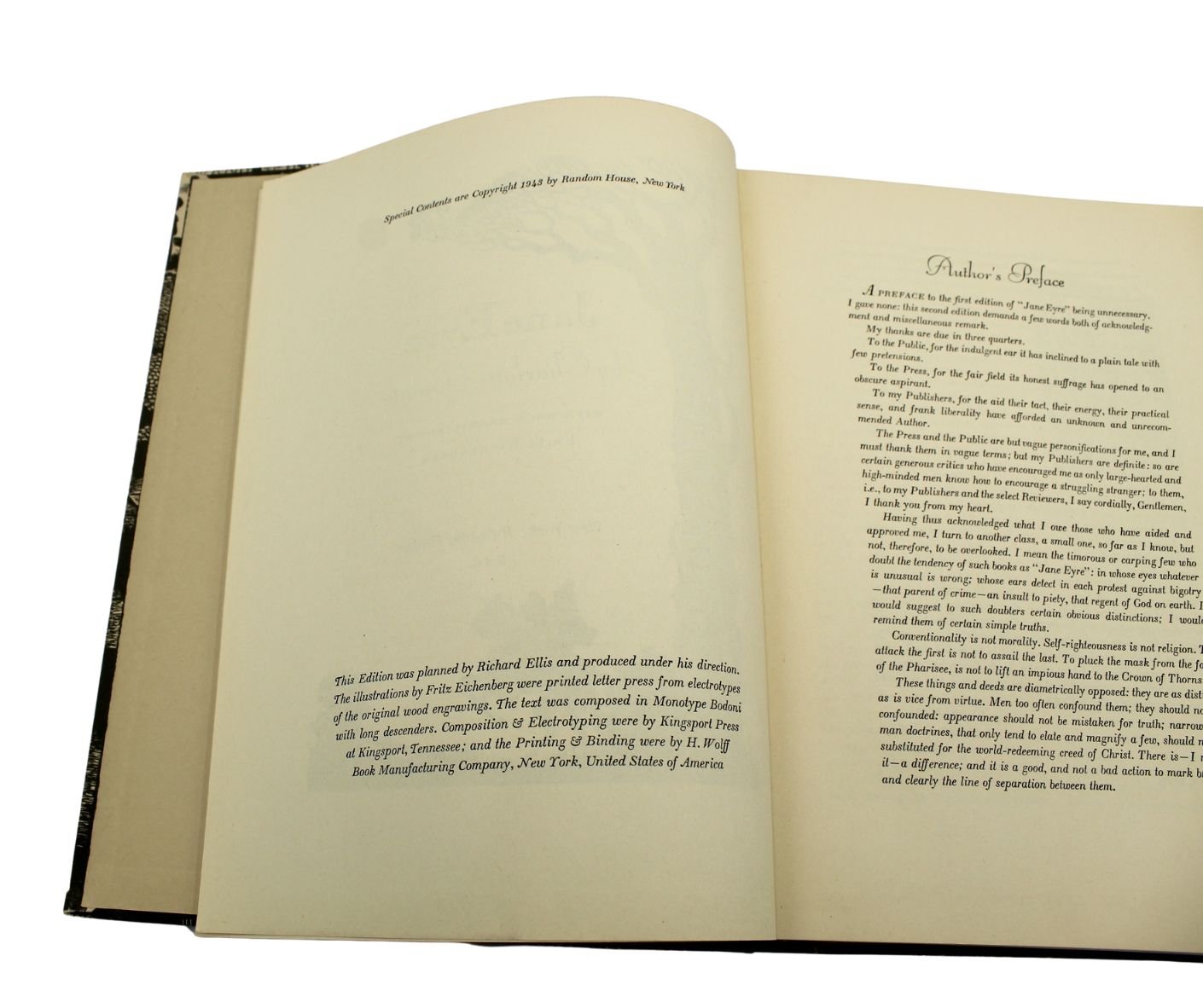 Jane Eyre by Charlotte Bronte and Wuthering Heights by Emily Bronte, Illustrated by Fritz Eichenberg, Two Volume Set, 1943 - The Great Republic