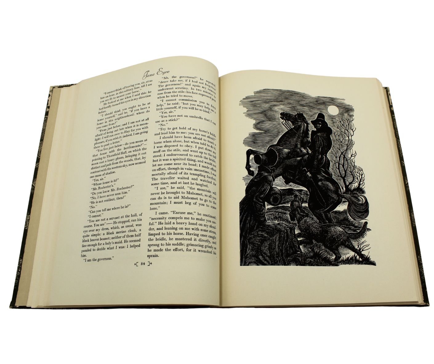 Jane Eyre by Charlotte Bronte and Wuthering Heights by Emily Bronte, Illustrated by Fritz Eichenberg, Two Volume Set, 1943 - The Great Republic