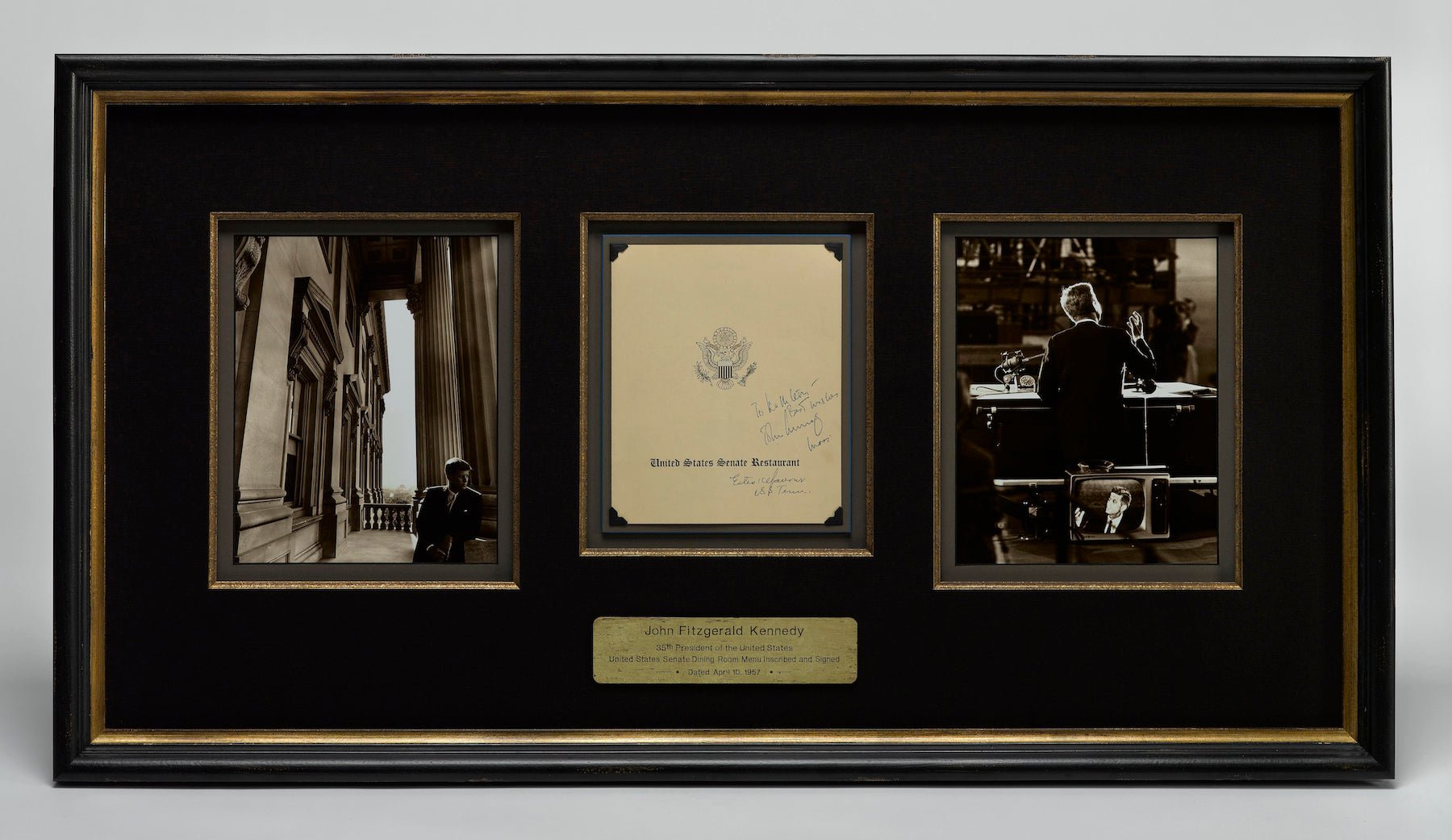 John F. Kennedy Senator Signature Collage - The Great Republic