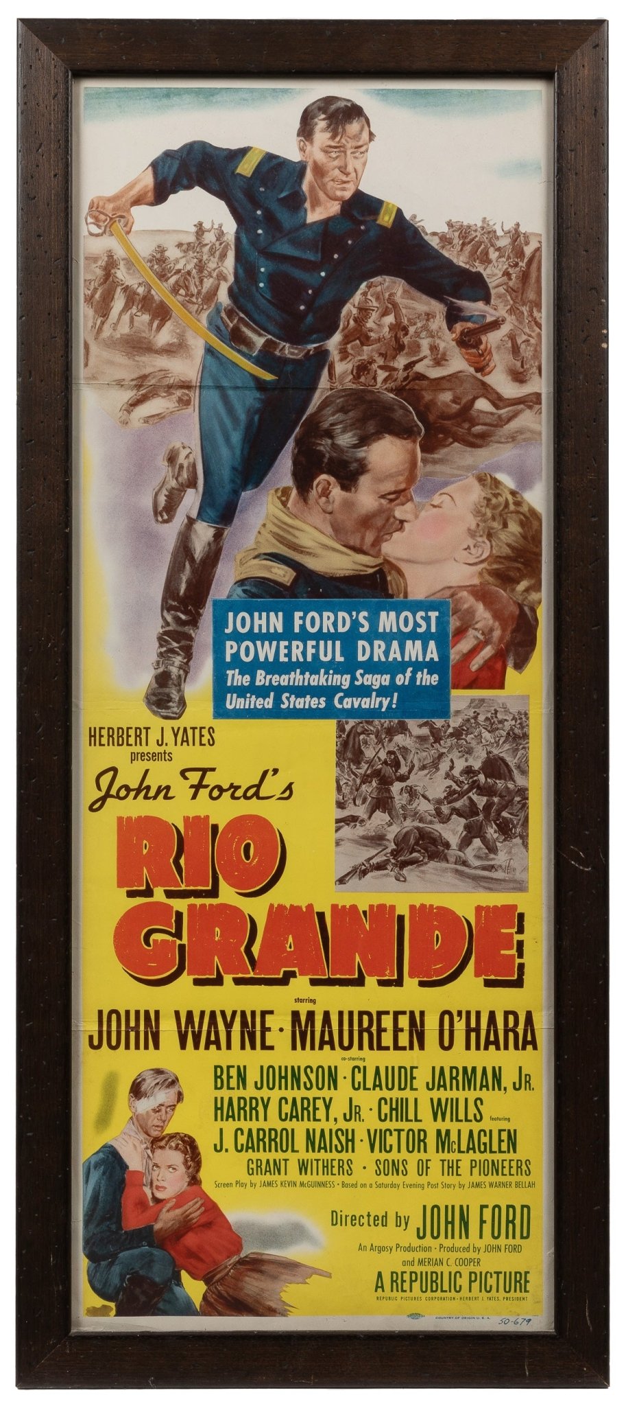 "John Ford's Rio Grande" Vintage Movie Poster, 1950 - The Great Republic
