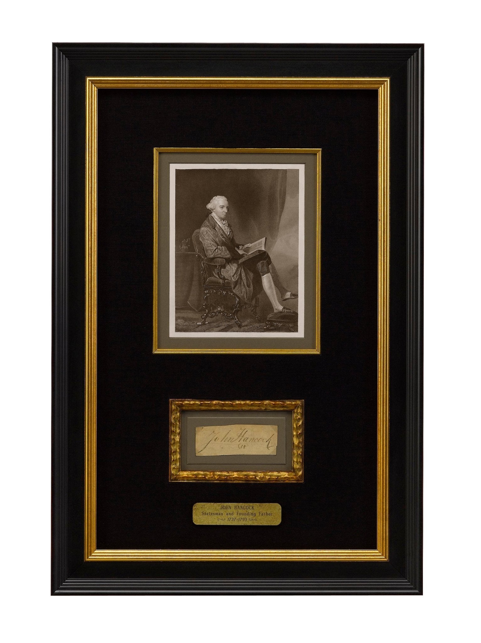 John Hancock Cut Signature Collage - The Great Republic