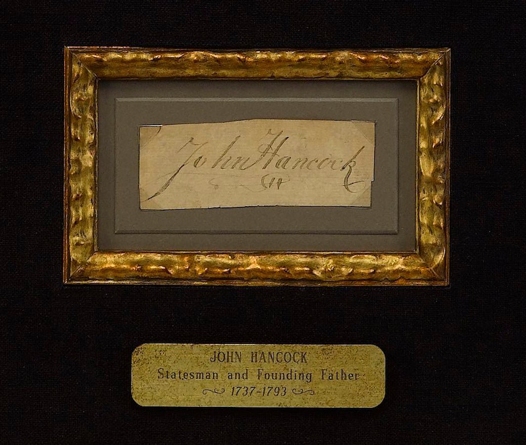 John Hancock Cut Signature Collage - The Great Republic