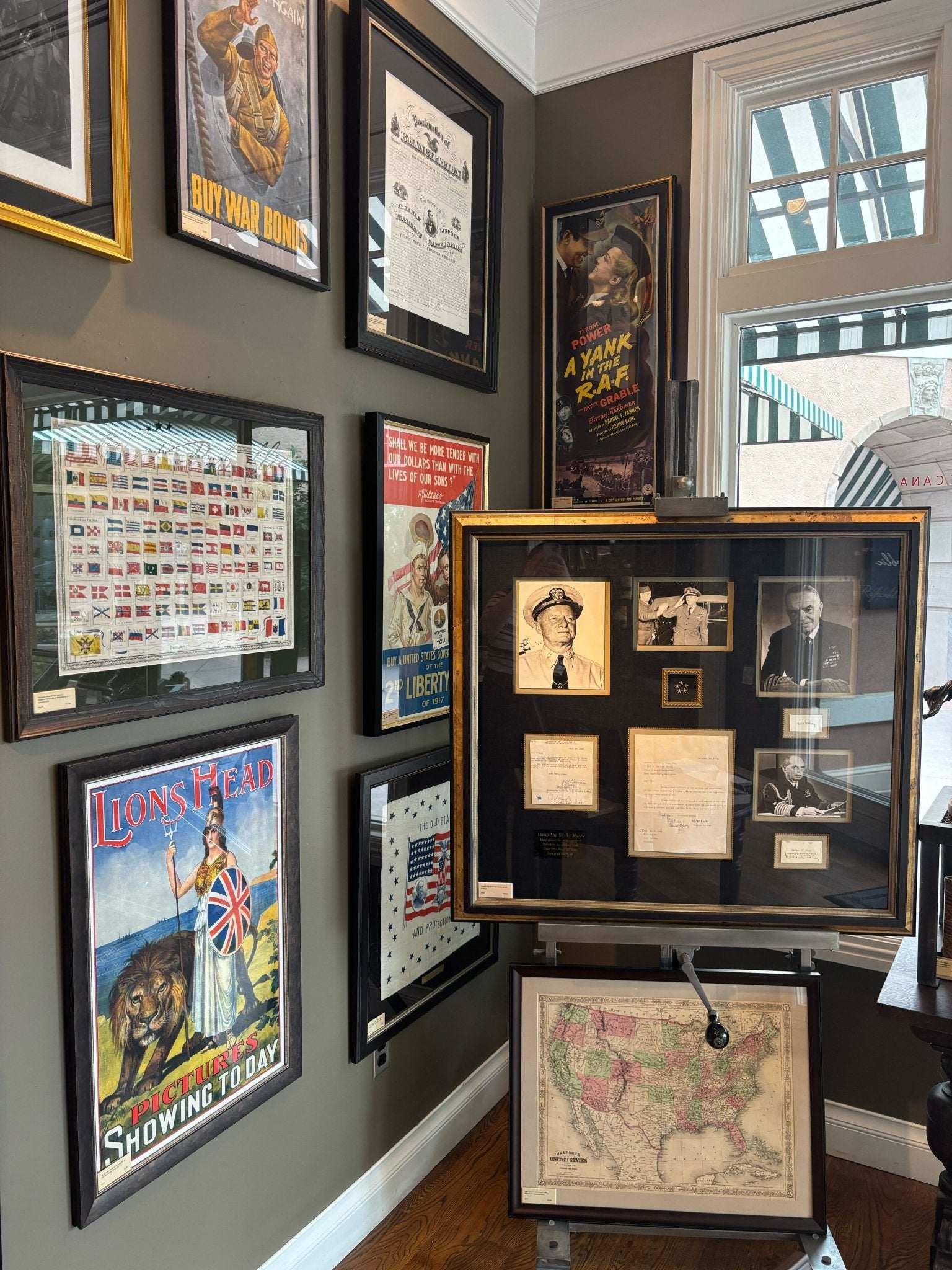 "Johnson's New Chart of National Emblems" Hand Colored Engraving by A. J. Johnson, 1870 - The Great Republic