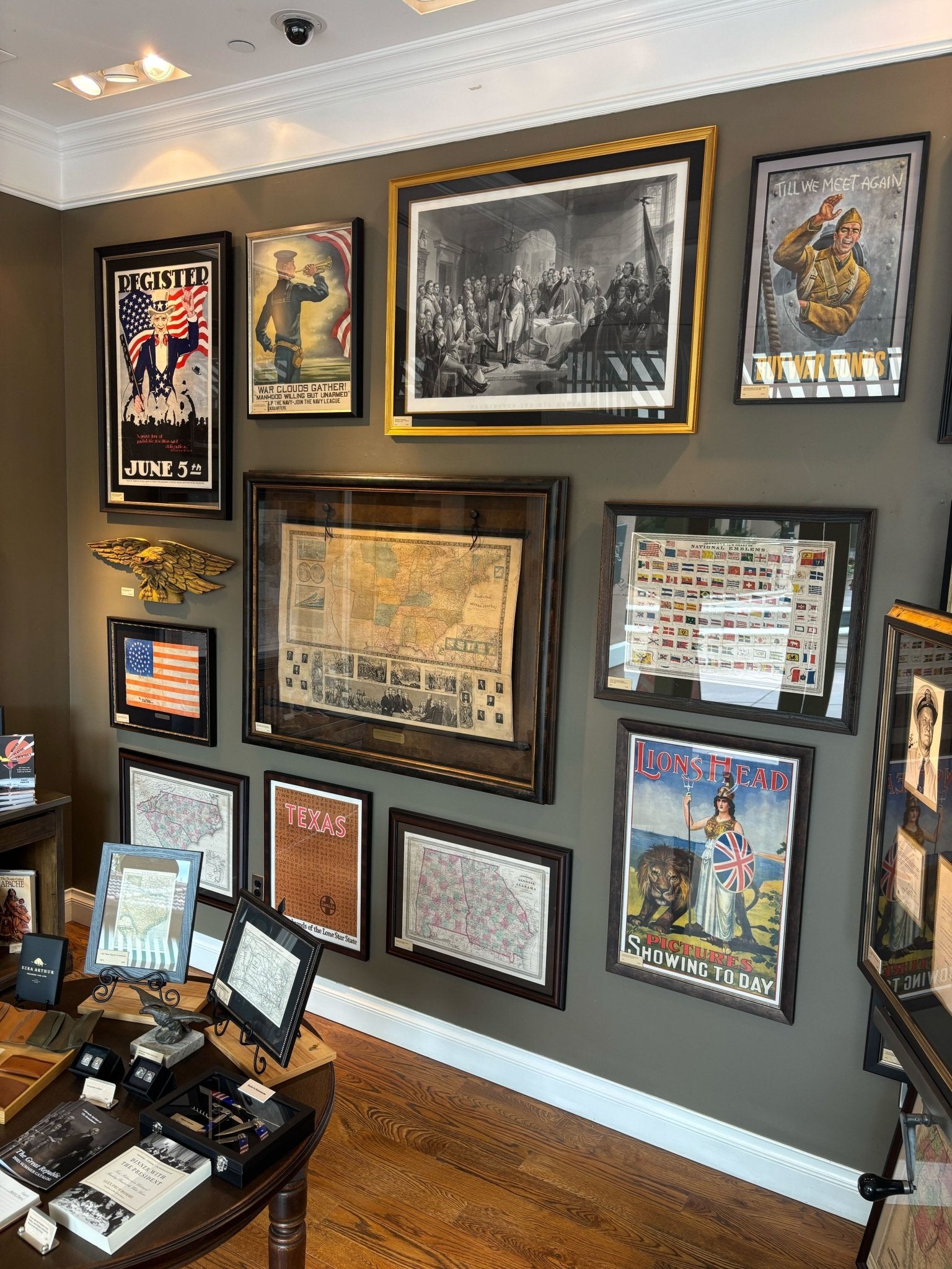 "Johnson's New Chart of National Emblems" Hand Colored Engraving by A. J. Johnson, 1870 - The Great Republic