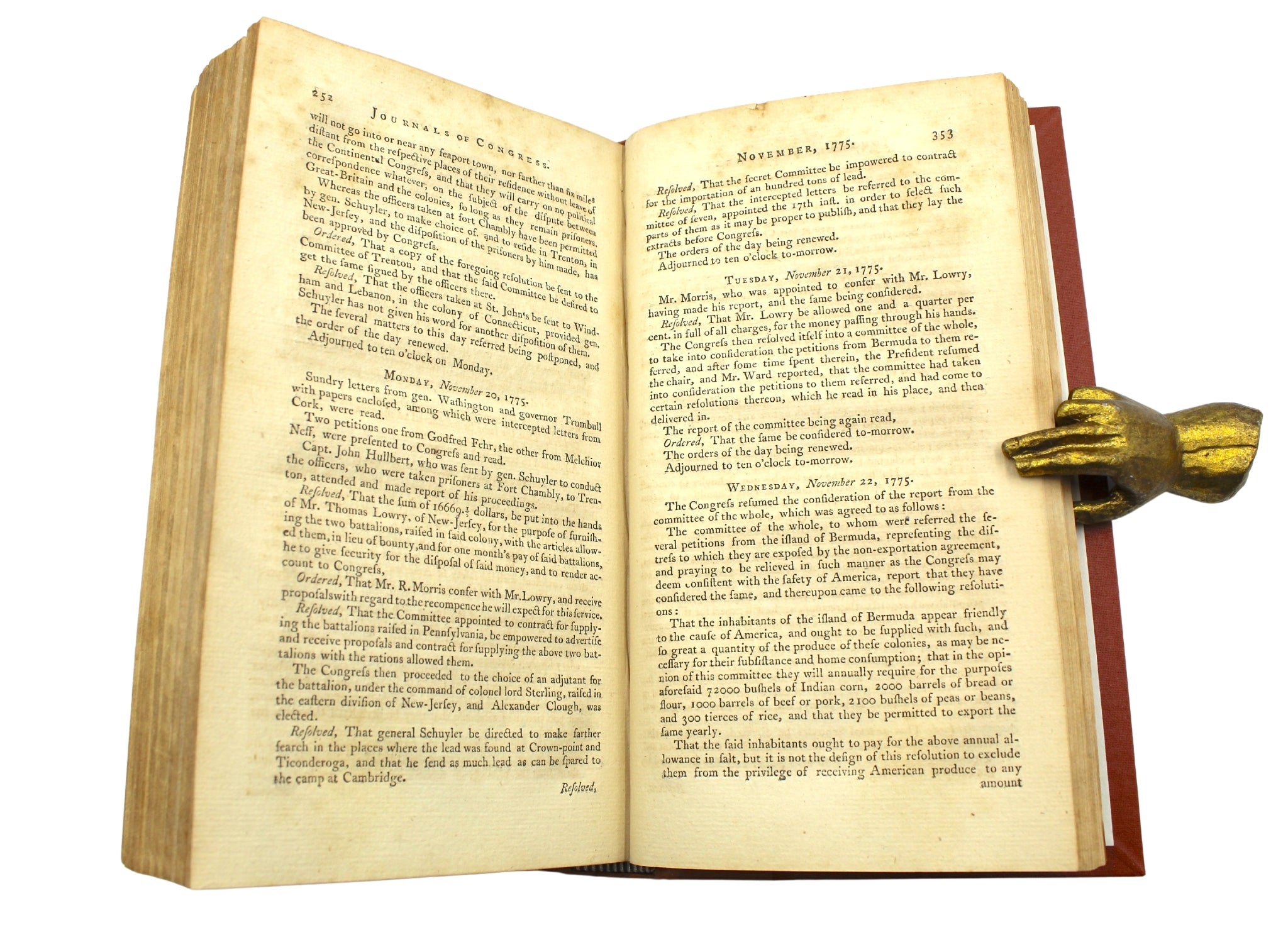Journals of Congress. Containing the Proceedings From Sept. 5. 1774. to Jan. 1. 1776, Printed by R. Aitken, Volume I, 1776 - The Great Republic