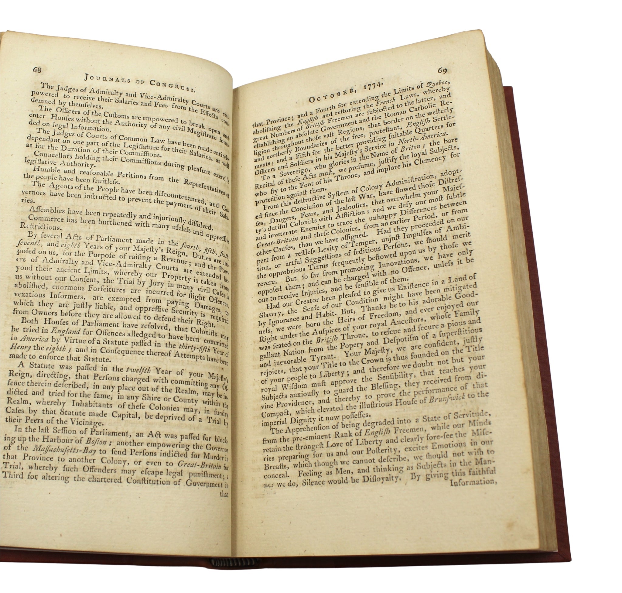 Journals of Congress. Containing the Proceedings From Sept. 5. 1774. to Jan. 1. 1776, Printed by R. Aitken, Volume I, 1776 - The Great Republic