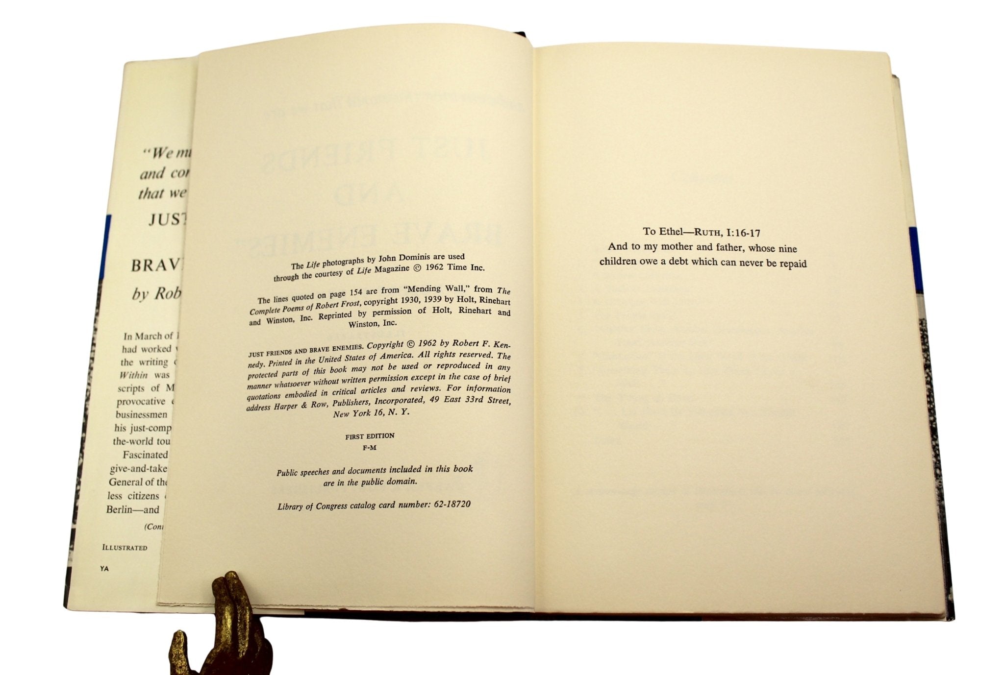 Just Friends and Brave Enemies by Robert F. Kennedy, First Edition, in Dust Jacket, 1962 - The Great Republic