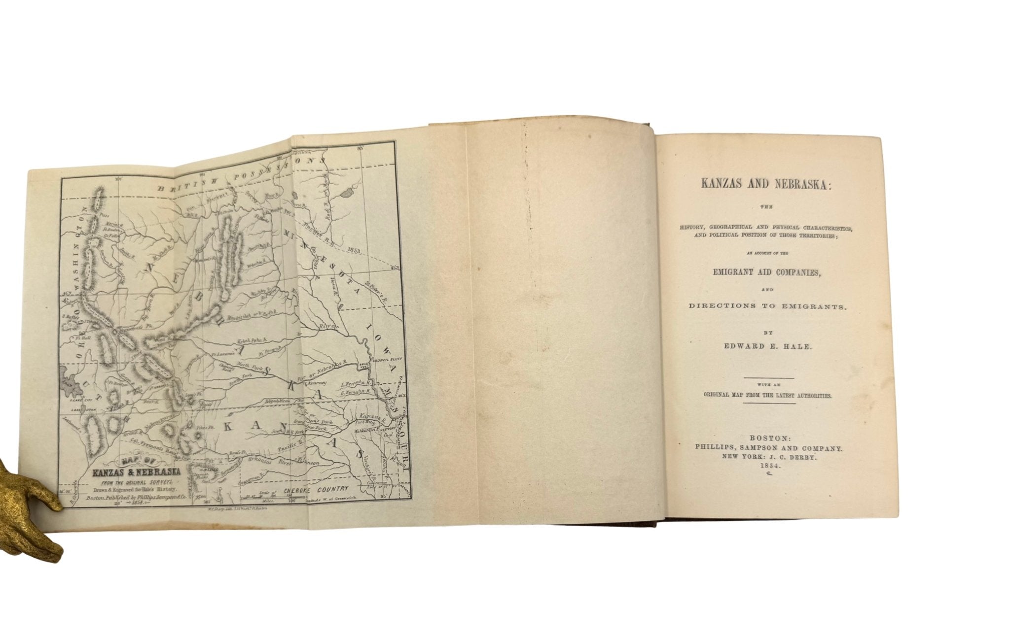 Kanzas and Nebraska by Edward E. Hale, First Edition, 1854 - The Great Republic