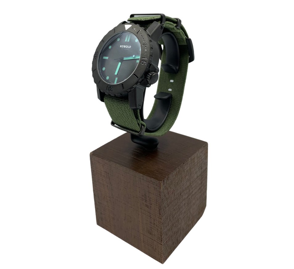 Kobold Arctic Diver Titanium Tactical Watch with Green Nylon Strap - The Great Republic