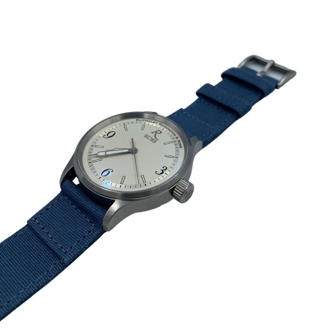 Kobold Remington Special Edition Automatic Watch with Blue Canvas Strap - The Great Republic