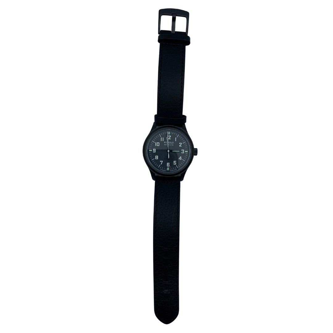 Kobold Richard Byrd Automatic Watch with Black Leather Strap - The Great Republic