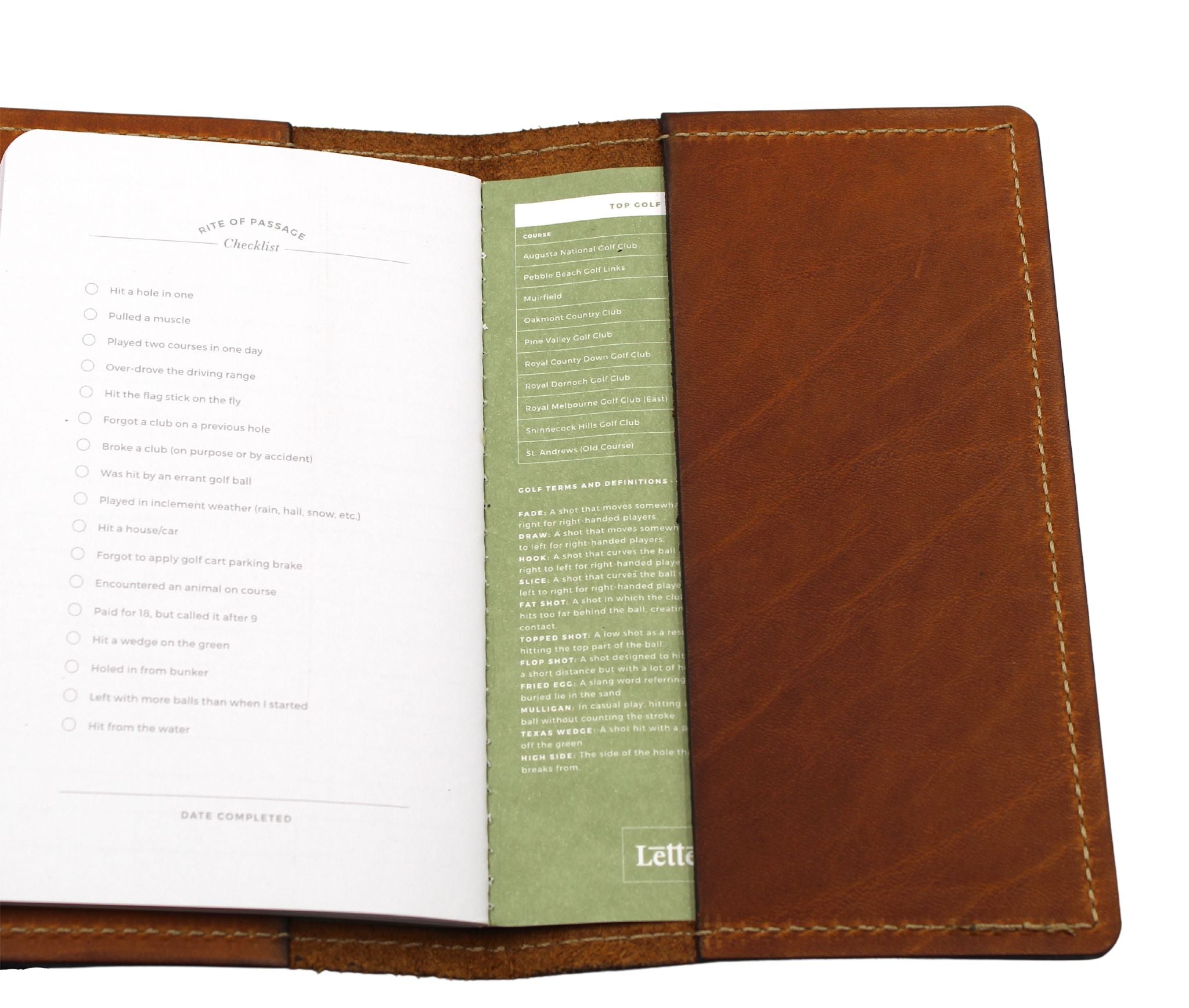 Leather Golf Log - The Great Republic