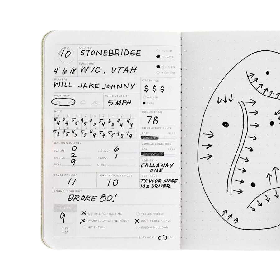 Leather Golf Log - The Great Republic