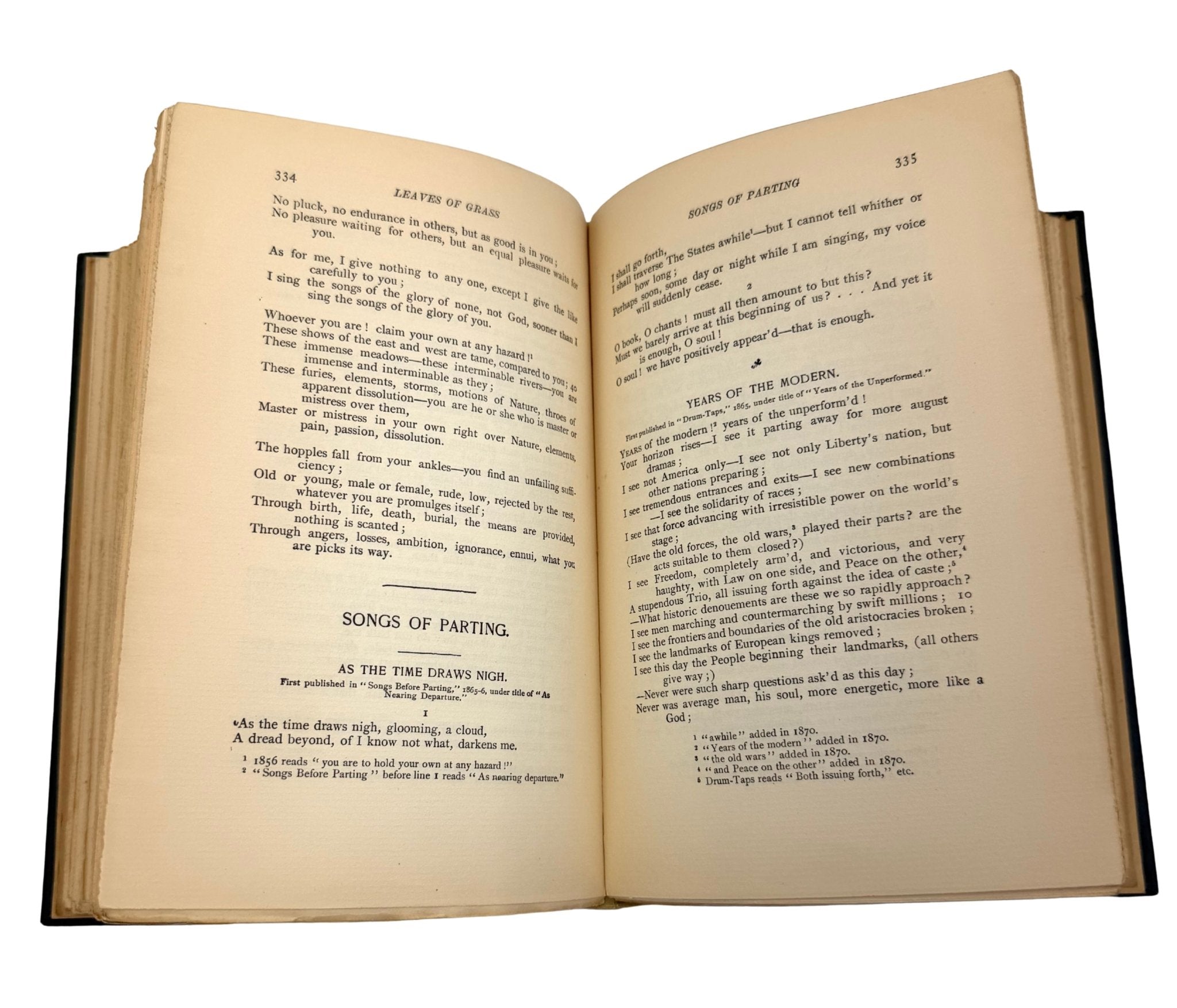 Leaves of Grass: Including a Fac-simile, Autobiography, Variorum Readings of the Poems, and a Department of Gathered Leaves, by Walt Whitman, Later Printing, in Original Bards and Scare Dust Jacket, 1900 - The Great Republic