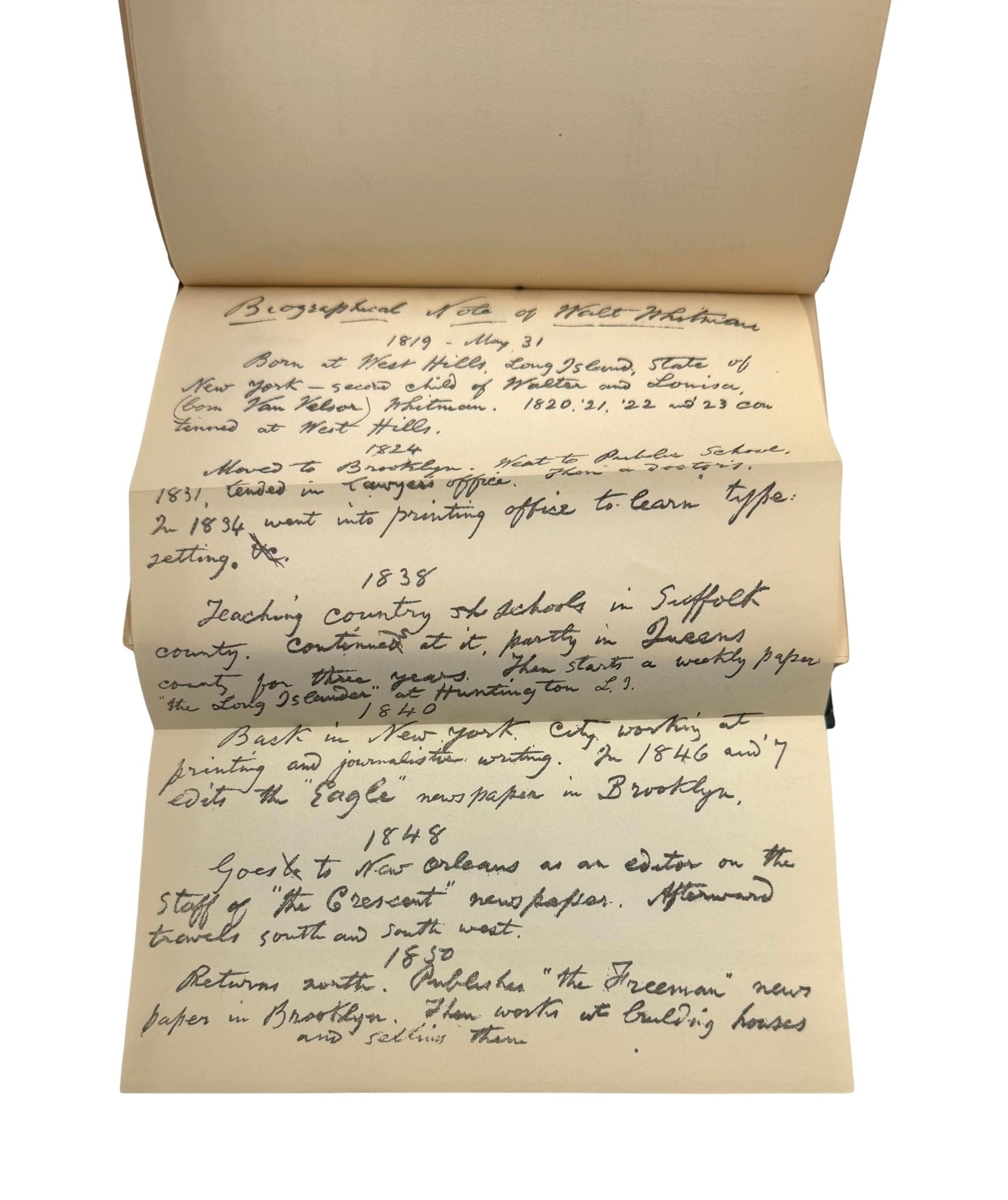 Leaves of Grass: Including a Fac-simile, Autobiography, Variorum Readings of the Poems, and a Department of Gathered Leaves, by Walt Whitman, Later Printing, in Original Bards and Scare Dust Jacket, 1900 - The Great Republic