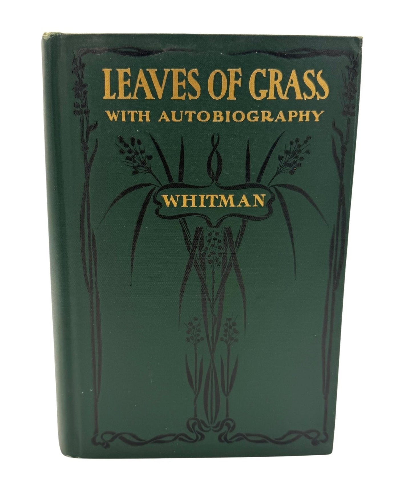 Leaves of Grass: Including a Fac-simile, Autobiography, Variorum Readings of the Poems, and a Department of Gathered Leaves, by Walt Whitman, Later Printing, in Original Bards and Scare Dust Jacket, 1900 - The Great Republic
