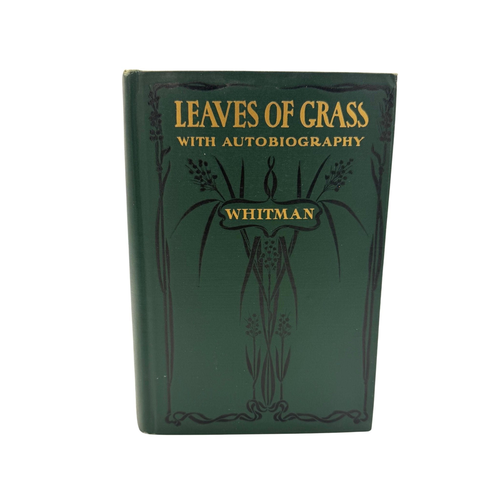 Leaves of Grass: Including a Fac-simile, Autobiography, Variorum Readings of the Poems, and a Department of Gathered Leaves, by Walt Whitman, Later Printing, in Original Bards and Scare Dust Jacket, 1900 - The Great Republic