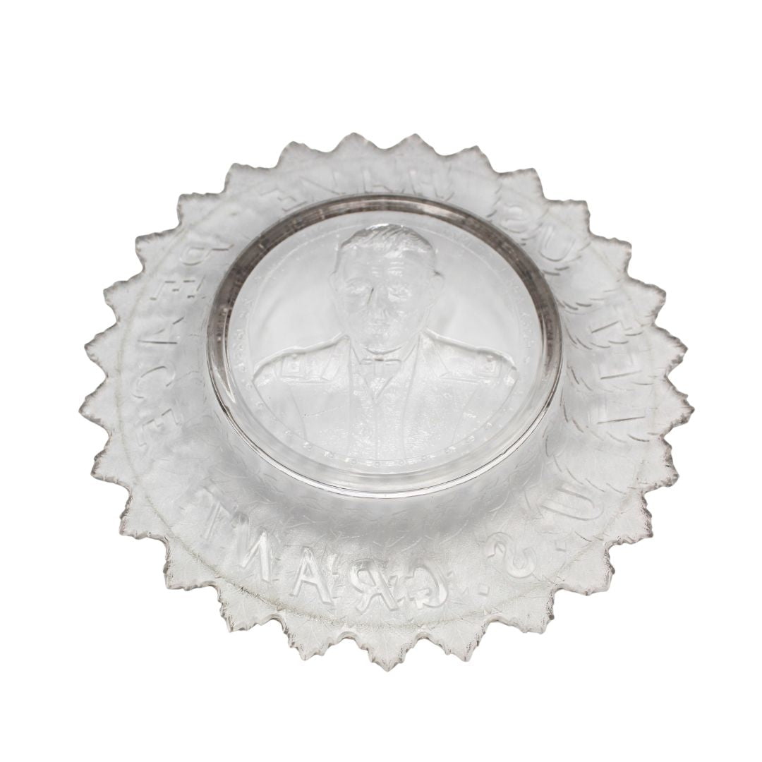 “Let Us Have Peace. U. S. Grant" Commemorative Glass Bowl, by Gillinder & Sons, ca. 1880s (clear) - The Great Republic