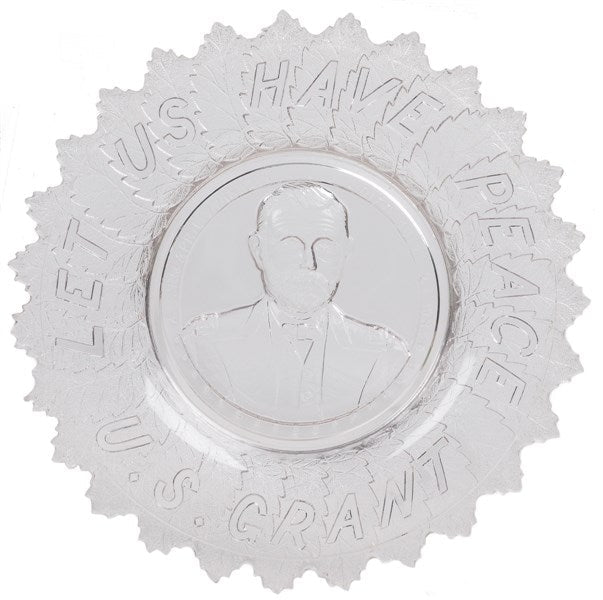 “Let Us Have Peace. U. S. Grant" Commemorative Glass Bowl, by Gillinder & Sons, ca. 1880s (clear) - The Great Republic