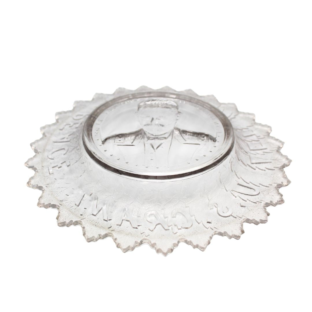 “Let Us Have Peace. U. S. Grant" Commemorative Glass Bowl, by Gillinder & Sons, ca. 1880s (clear) - The Great Republic