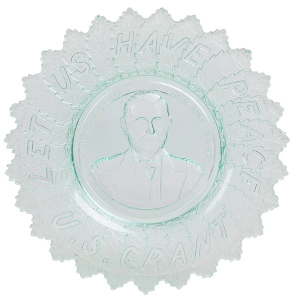 “Let Us Have Peace. U. S. Grant" Commemorative Glass Bowl, by Gillinder & Sons, ca. 1880s (green apple) - The Great Republic