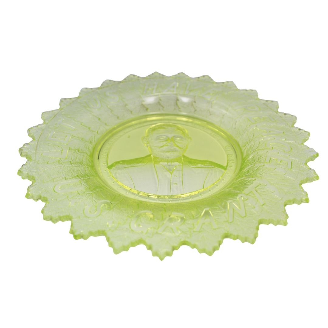 “Let Us Have Peace. U. S. Grant" Commemorative Glass Bowl, by Gillinder & Sons, ca. 1880s (yellow) - The Great Republic