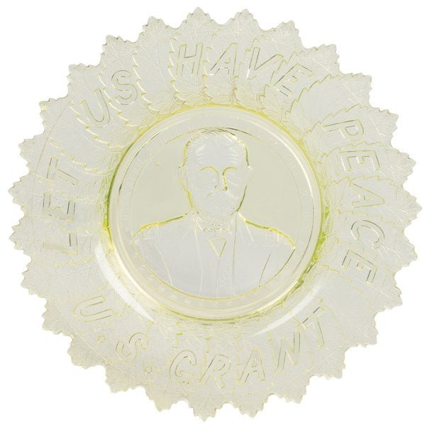 “Let Us Have Peace. U. S. Grant" Commemorative Glass Bowl, by Gillinder & Sons, ca. 1880s (yellow) - The Great Republic
