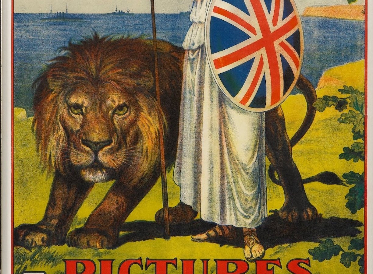 "Lions Head / Pictures Showing Today" Cinematic Poster, Circa 1911 - The Great Republic