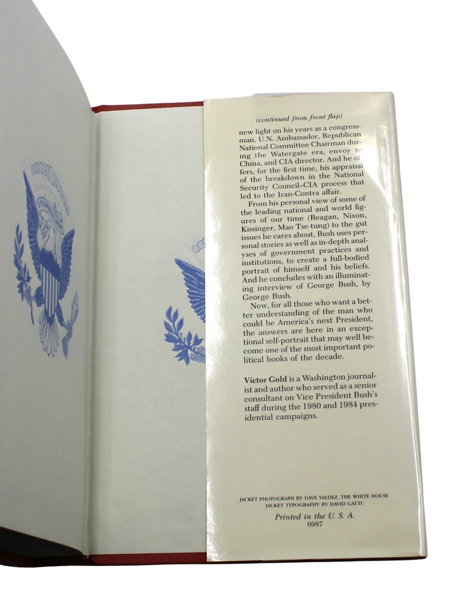 Looking Forward: An Autobiography, Signed by George Bush, First Edition, 1987 - The Great Republic