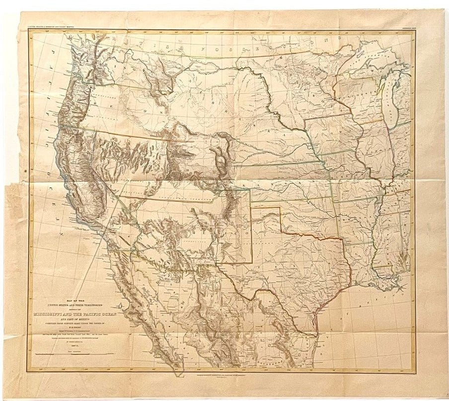"Map of the United States and Their Territories" by Thomas Jekyll, 1857-8 - The Great Republic