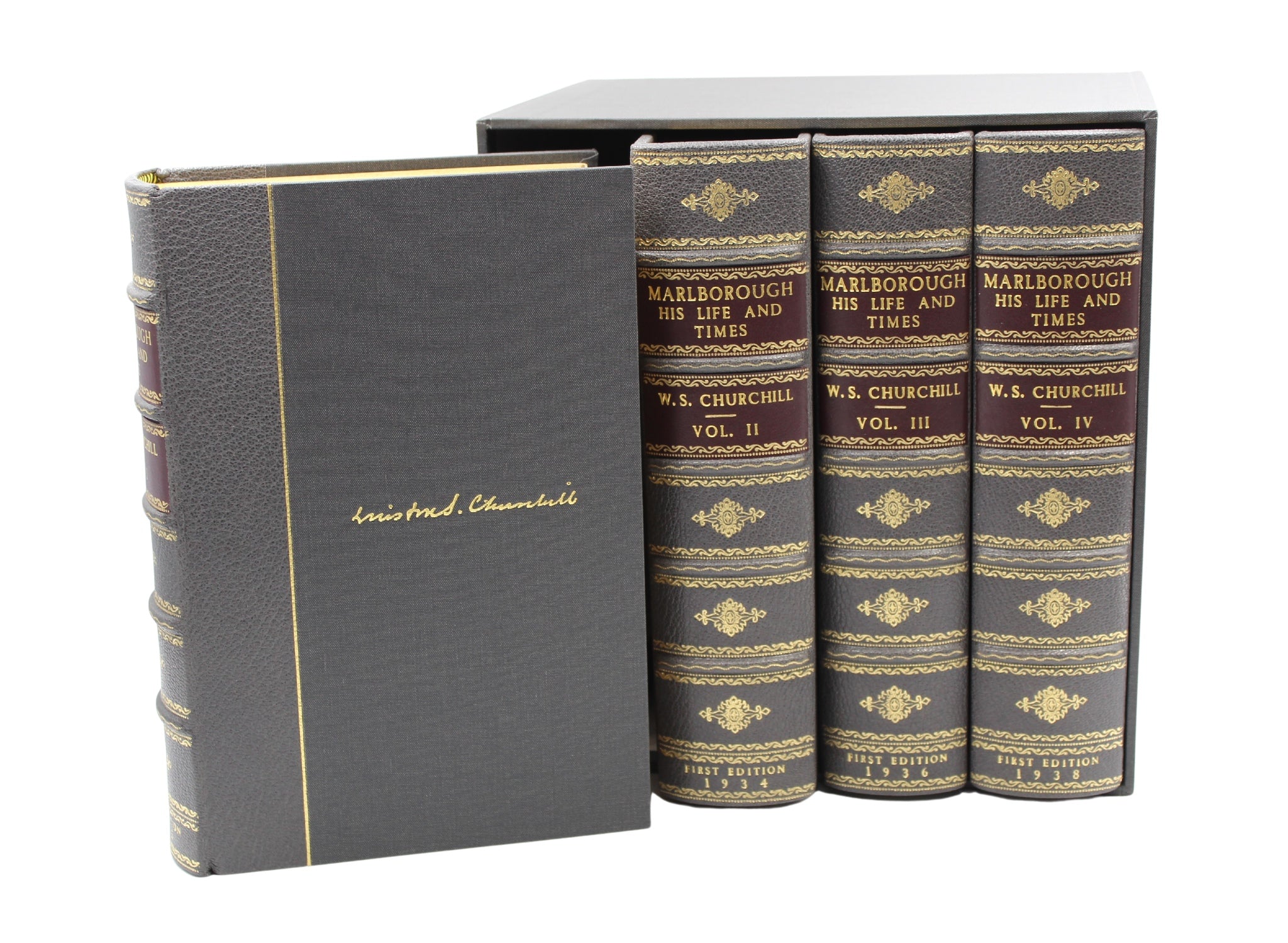 Marlborough: His Life and Times, by Winston S. Churchill, First Edition, Four Volume Set, 1933 - 38 - The Great Republic