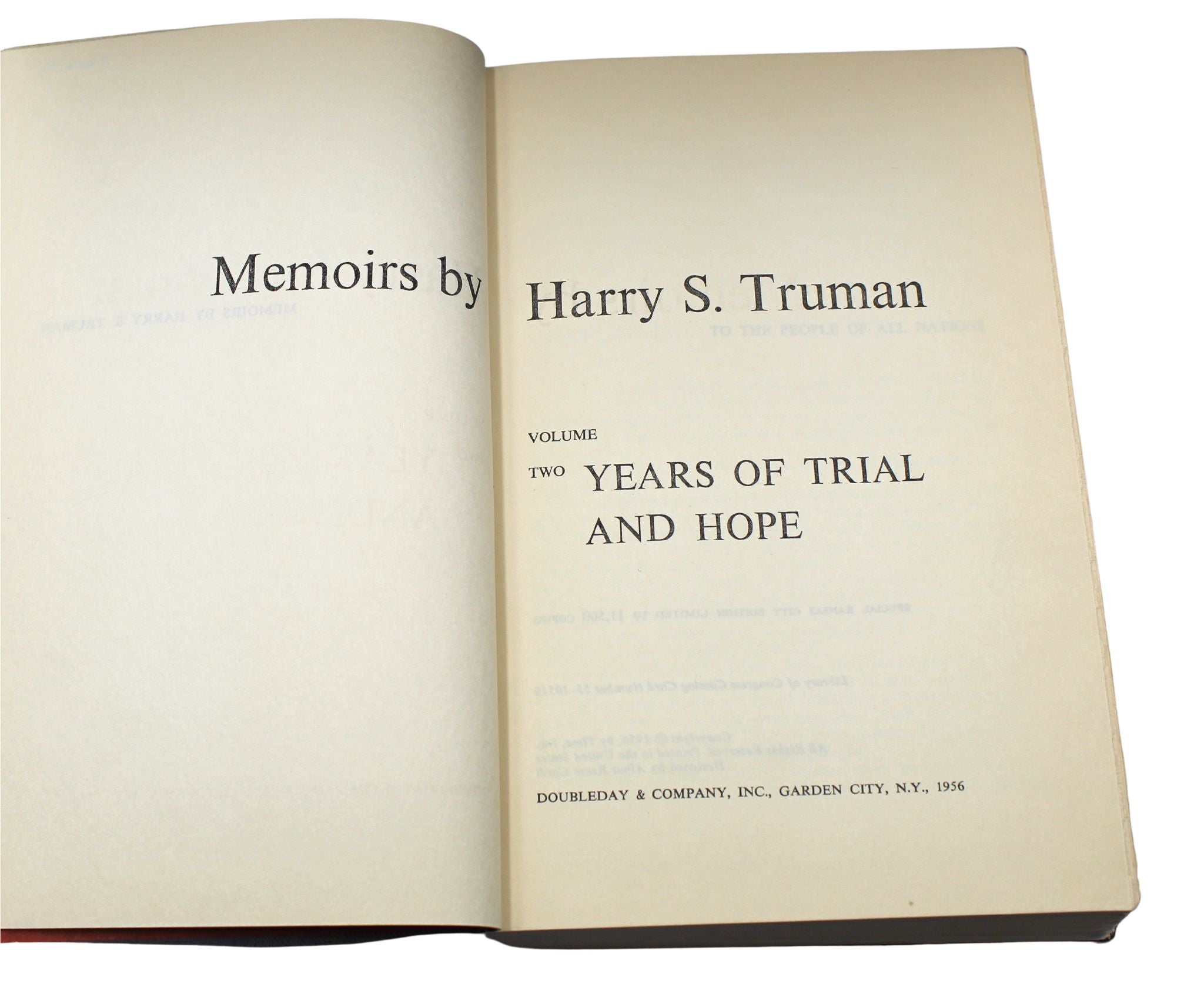Memoirs: Year of Decisions and Years of Trial and Hope, Signed by Harry S. Truman, Kansas City Edition - The Great Republic