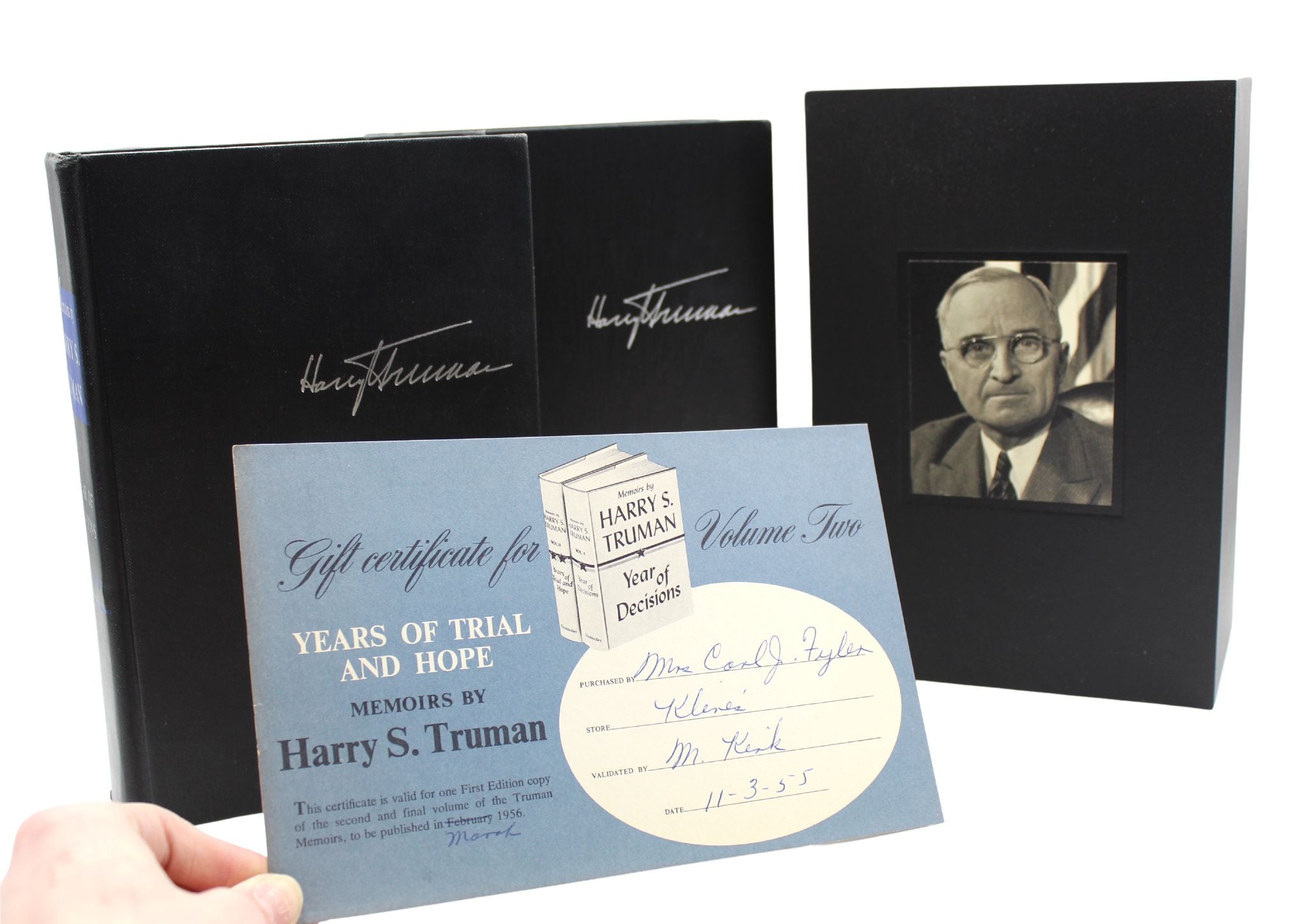 Memoirs: Year of Decisions and Years of Trial and Hope, Signed by Harry S. Truman, Kansas City Edition - The Great Republic