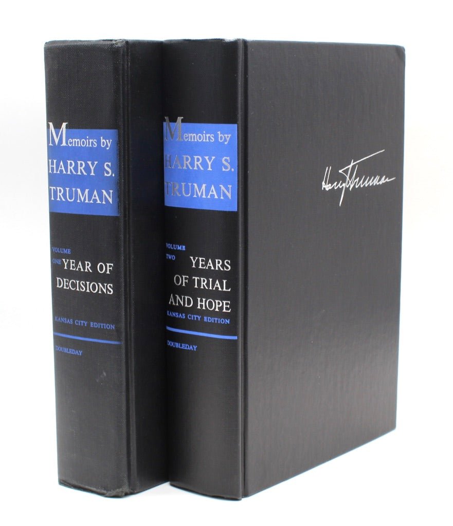 Memoirs: Year of Decisions and Years of Trial and Hope, Signed by Harry S. Truman, Kansas City Edition - The Great Republic