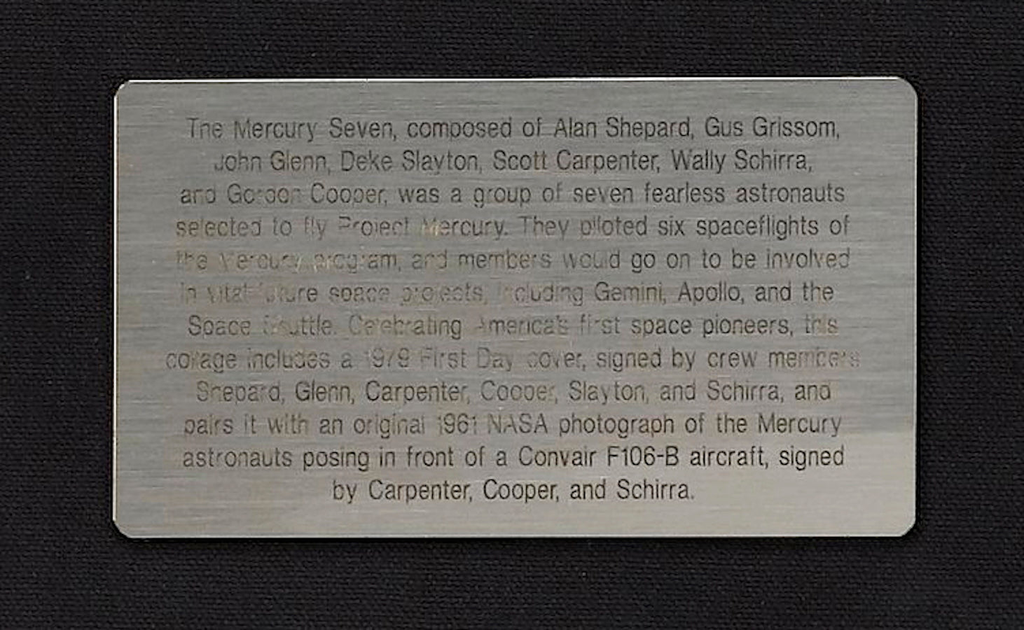 Mercury Seven Signature Collage - The Great Republic