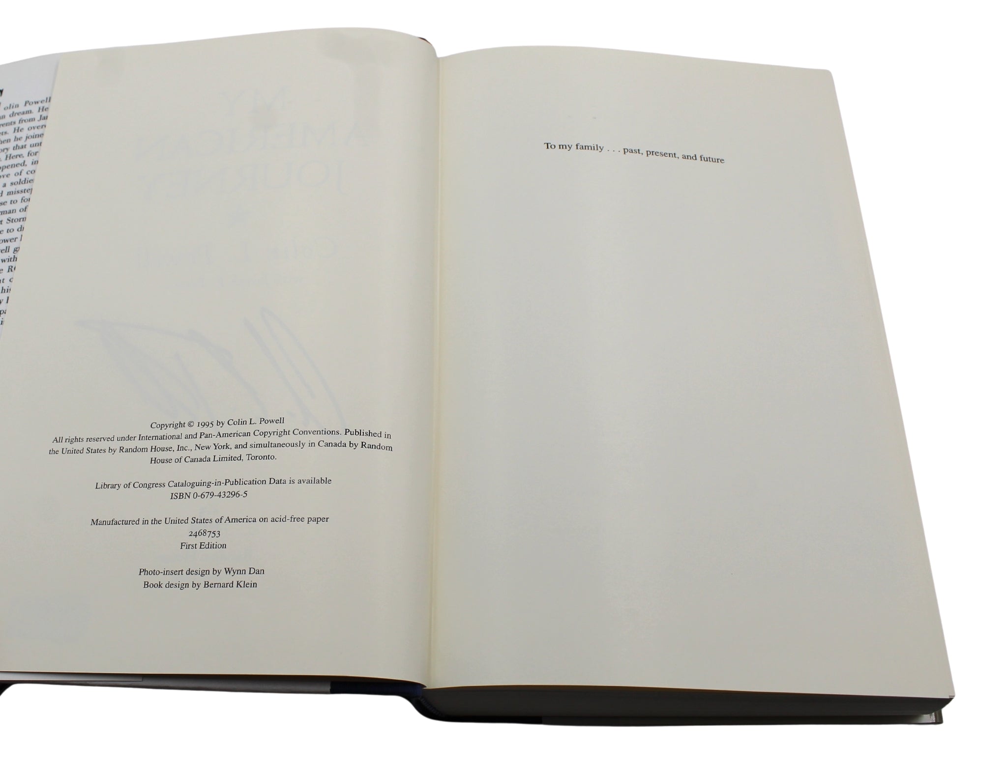 My American Journey, Signed by Colin Powell, First Edition in Original Dust Jacket, 1995 - The Great Republic