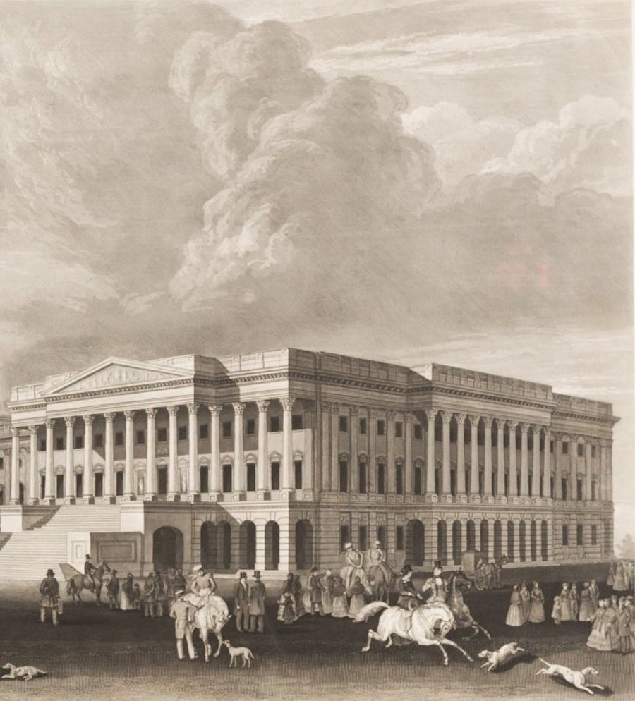 "N.E. View of the United States Capitol, Washington, D.C." by Henry Sartain, 1858 Proof Printing - The Great Republic