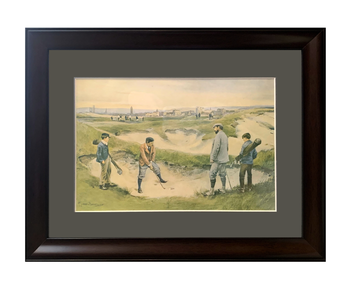 1902 "In the Sand" Golf Photogravure by James Michael Brown from Sporting Pictures