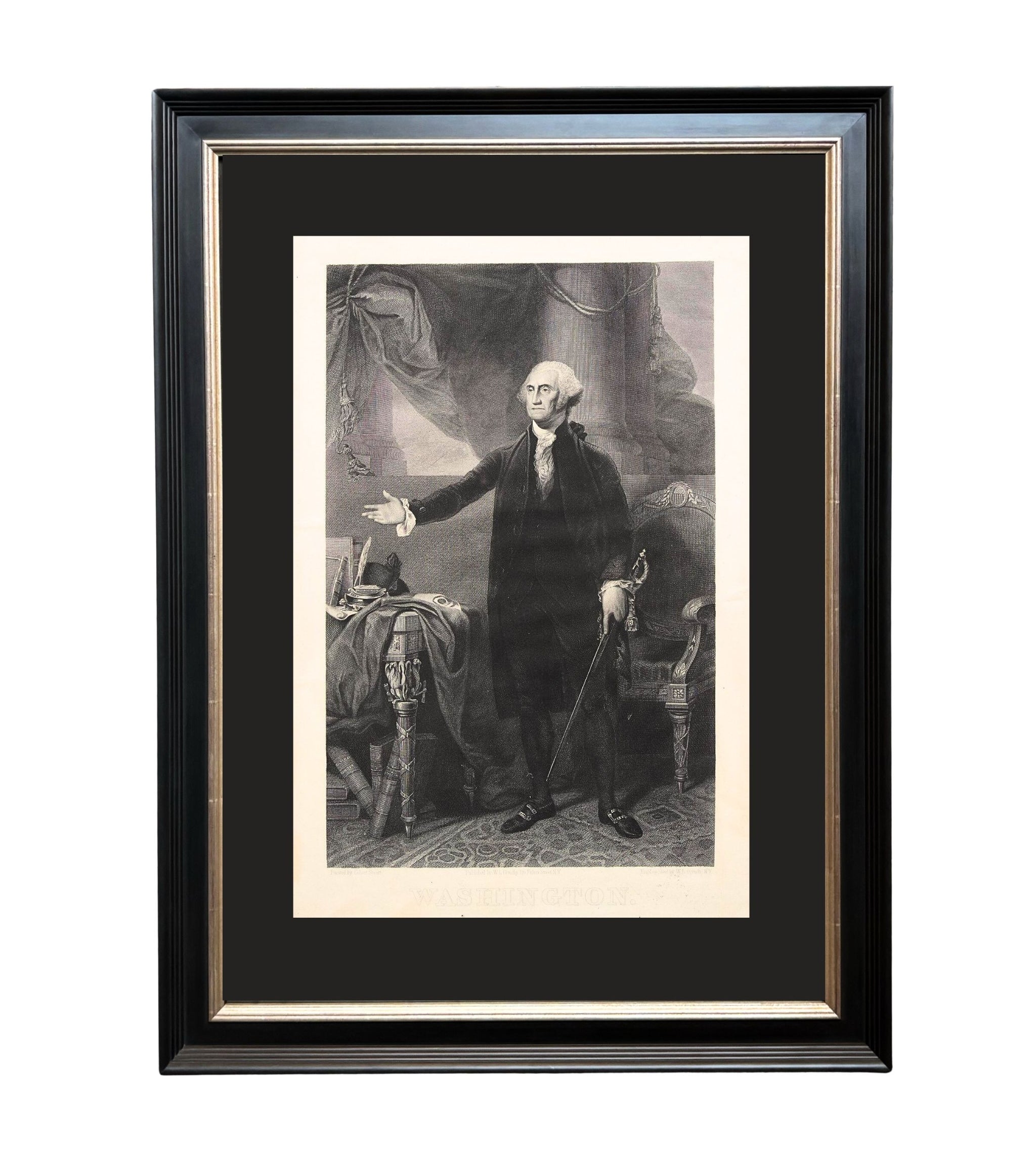 "Washington." Engraving by W. L. Ormsby, after Gilbert Stuart, c. 1830