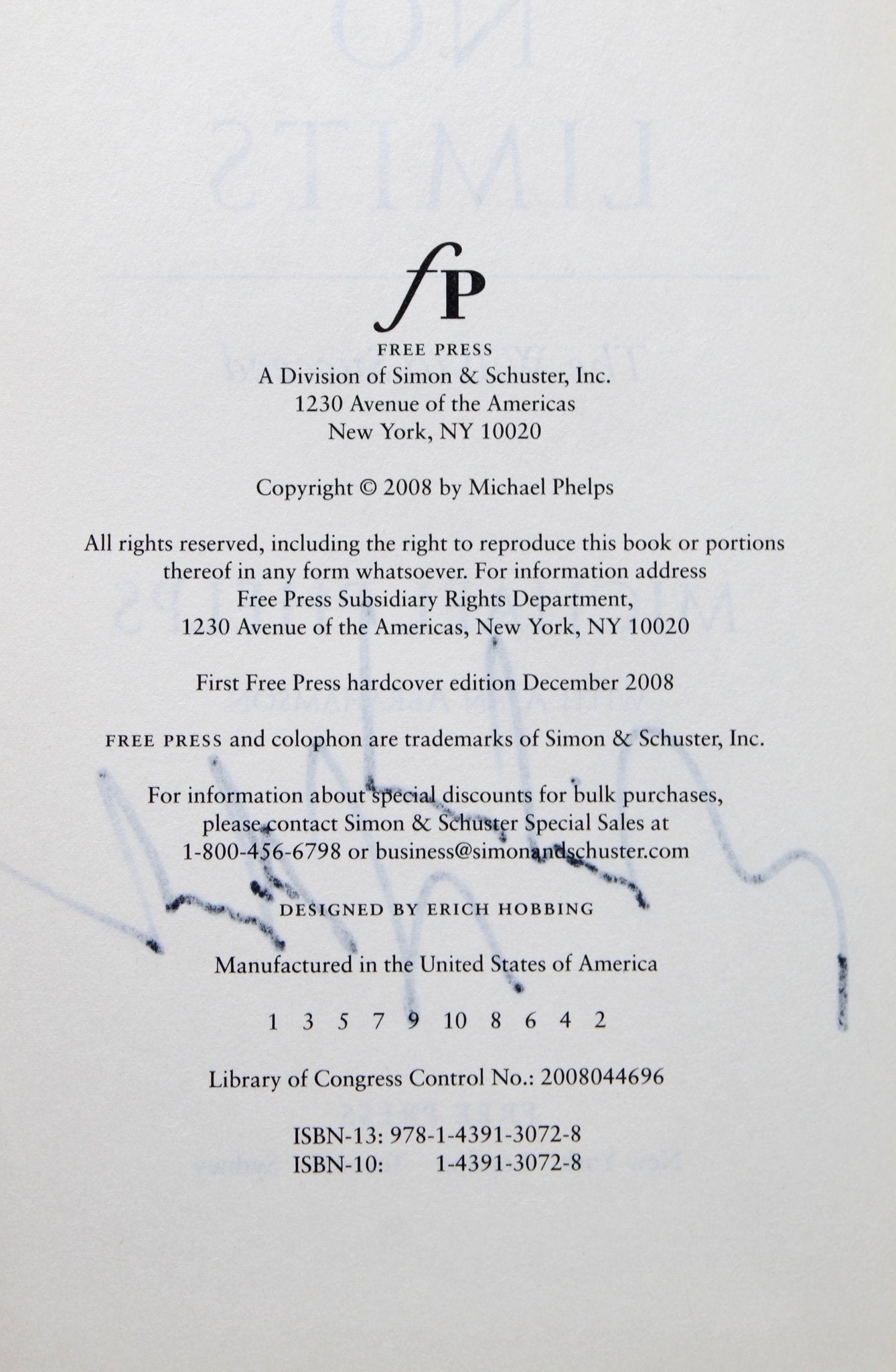 No Limits: The Will to Succeed, Signed by Michael Phelps, First Edition, 2008 - The Great Republic