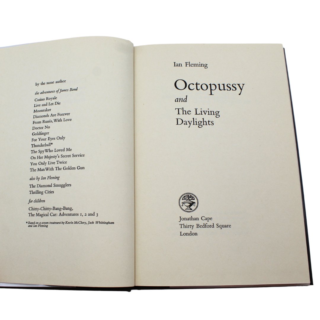 Octopussy and The Living Daylights by Ian Fleming, in Original Dust Jacket, 1966 - The Great Republic