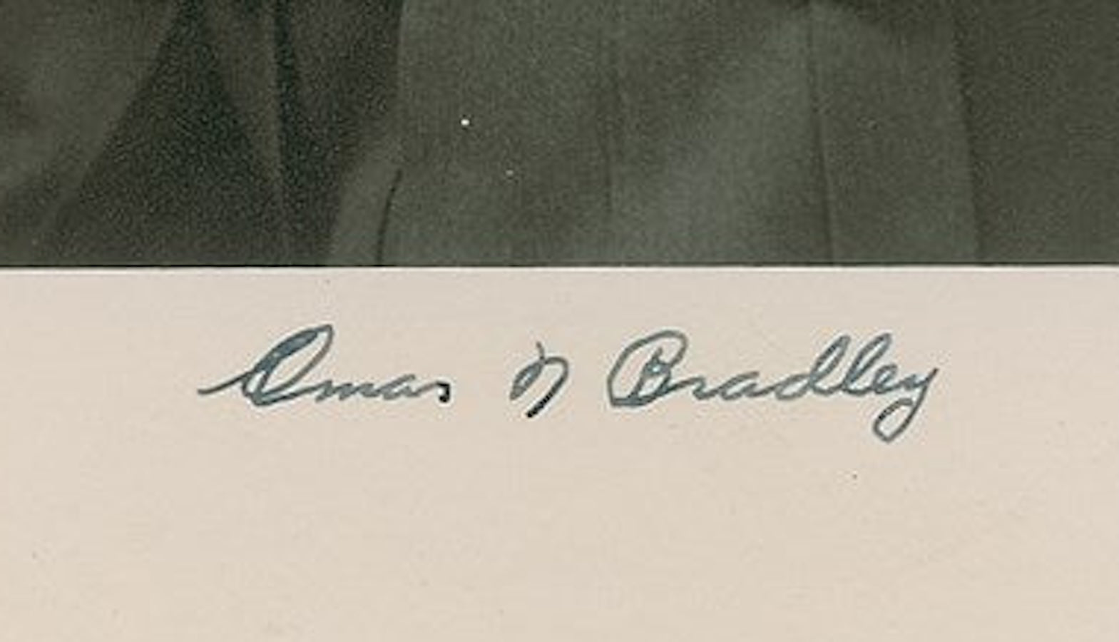 Omar Bradley Signed Photograph, Dated February 8, 1946 on back - The Great Republic