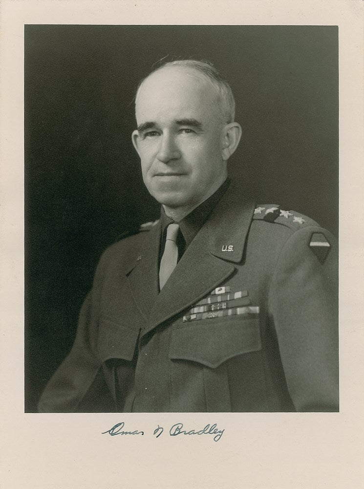Omar Bradley Signed Photograph, Dated February 8, 1946 on back - The Great Republic