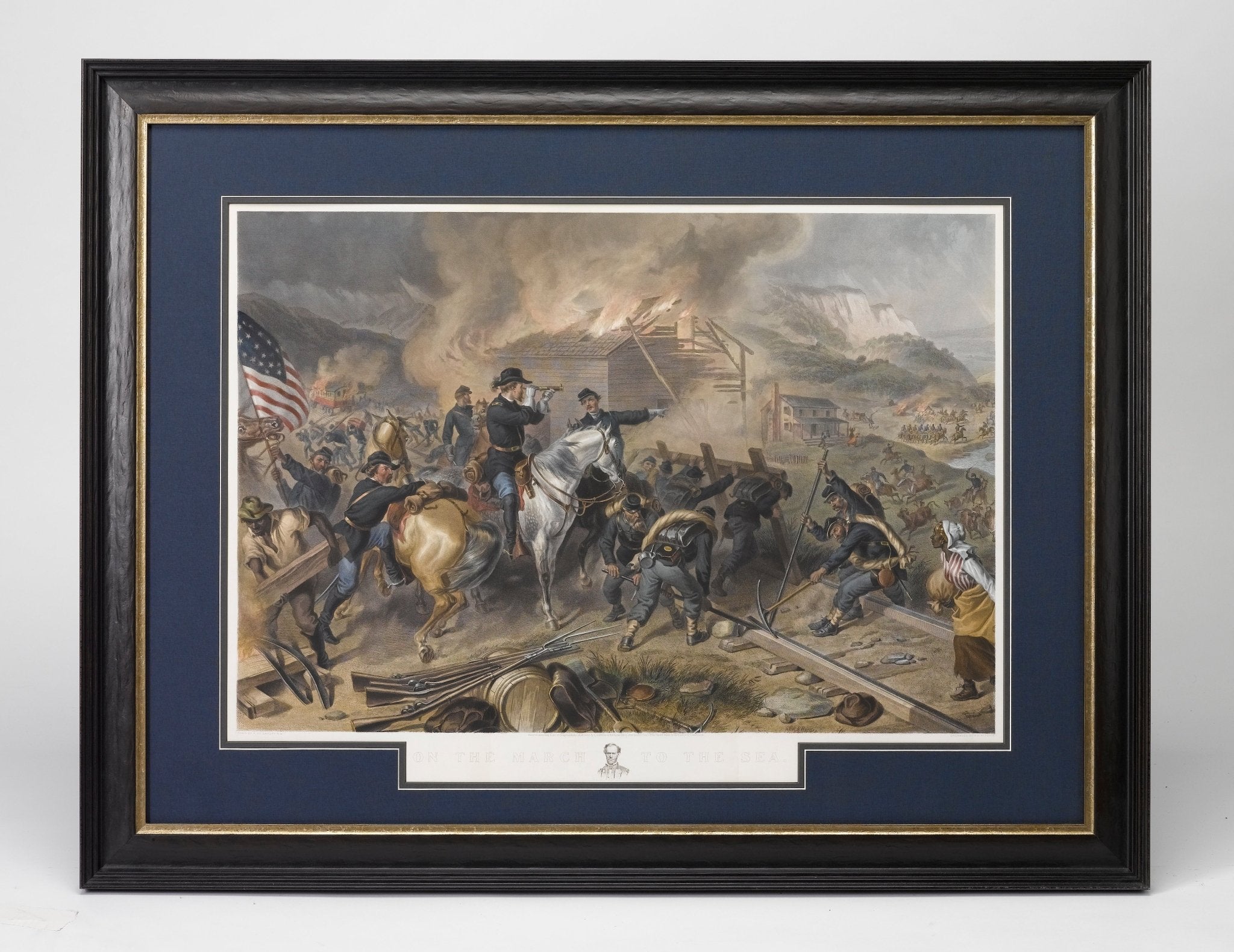 "On the March to the Sea" Print by Alexander Hay Ritchie, after F.O.C Darley, 1868 - The Great Republic