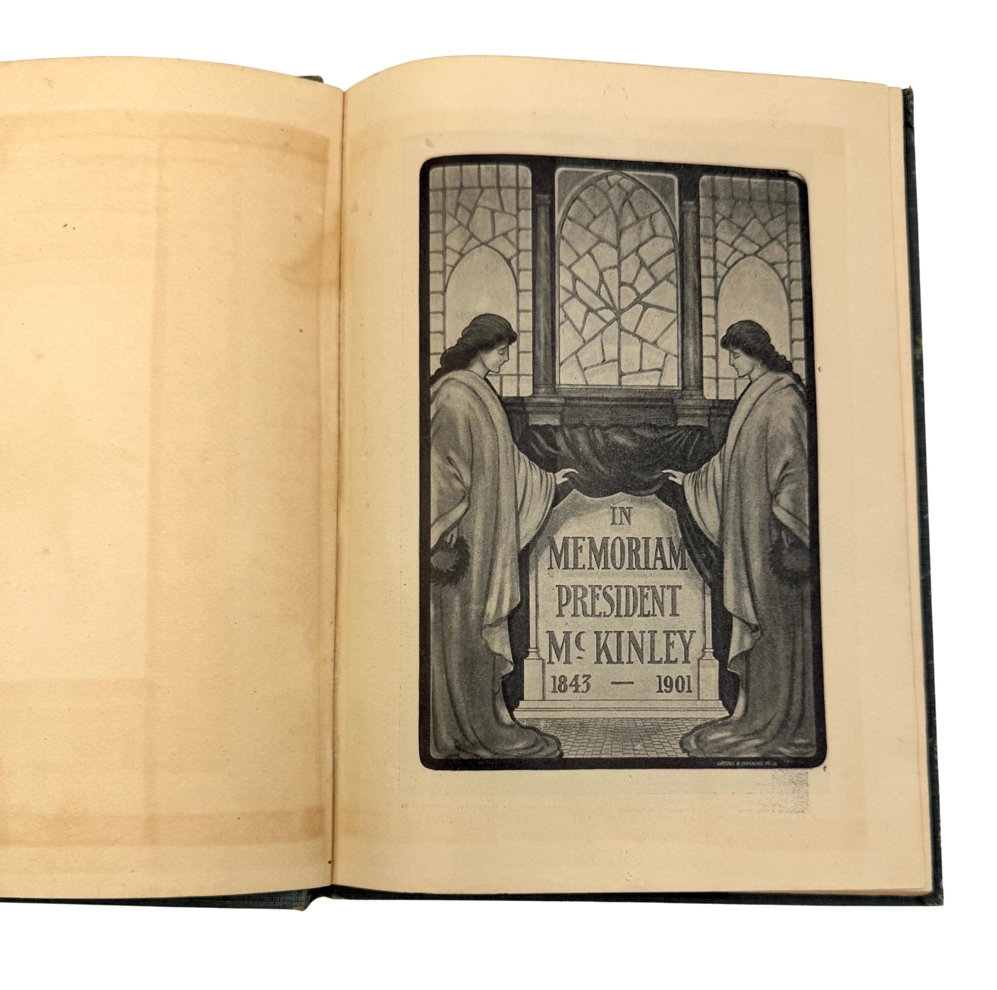 Our Martyred President: Memorial Life of William McKinley, Salesman's Copy, 1901, presented with Original Small Mourning Flag - The Great Republic